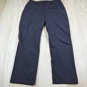 NWT High Tech Womens Blue Stretch Straight Leg Slash Pockets Ankle Pants 10